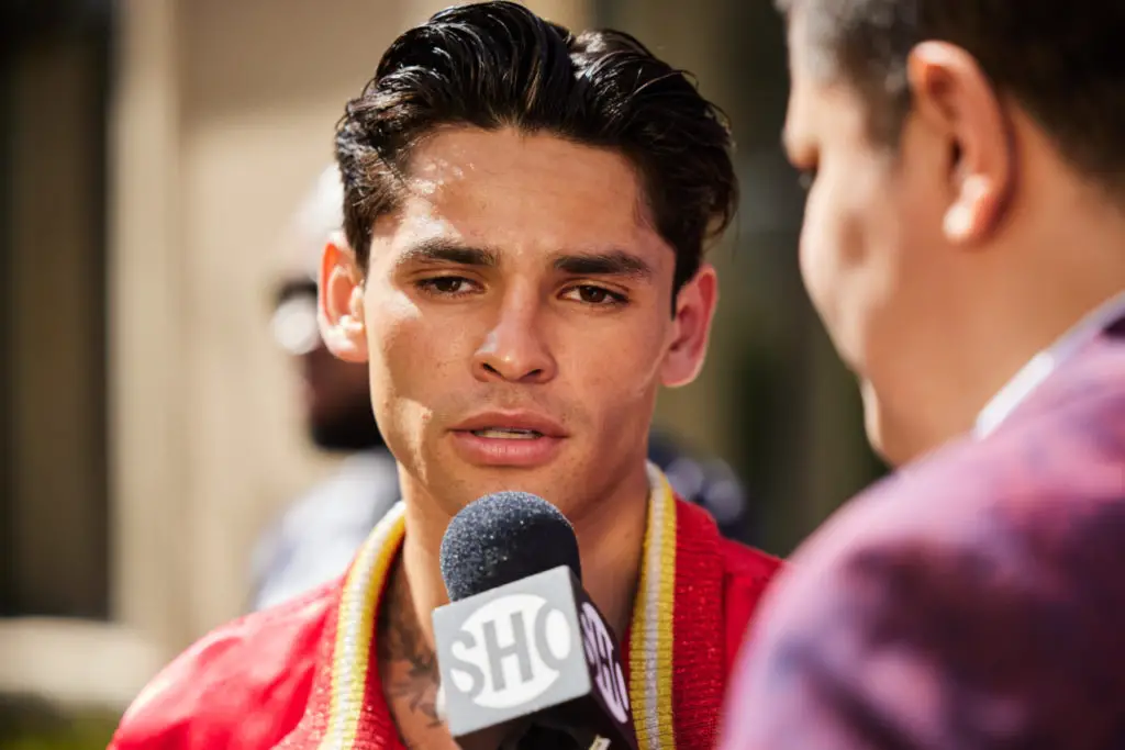 Ryan Garcia media workout in Beverly Hills