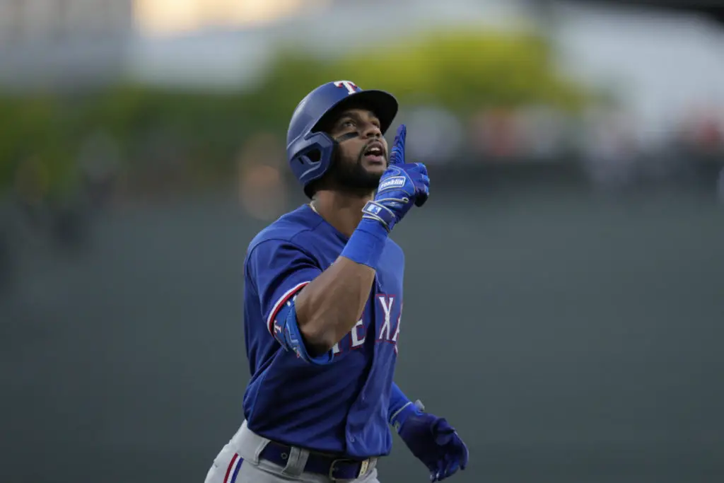 How long has Leody Taveras played for the Texas Rangers?