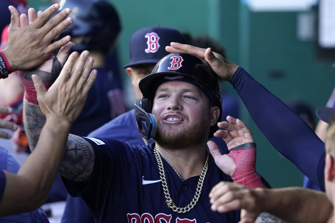 Red Sox outfielder Alex Verdugo hit by baseball thrown onto field by fan