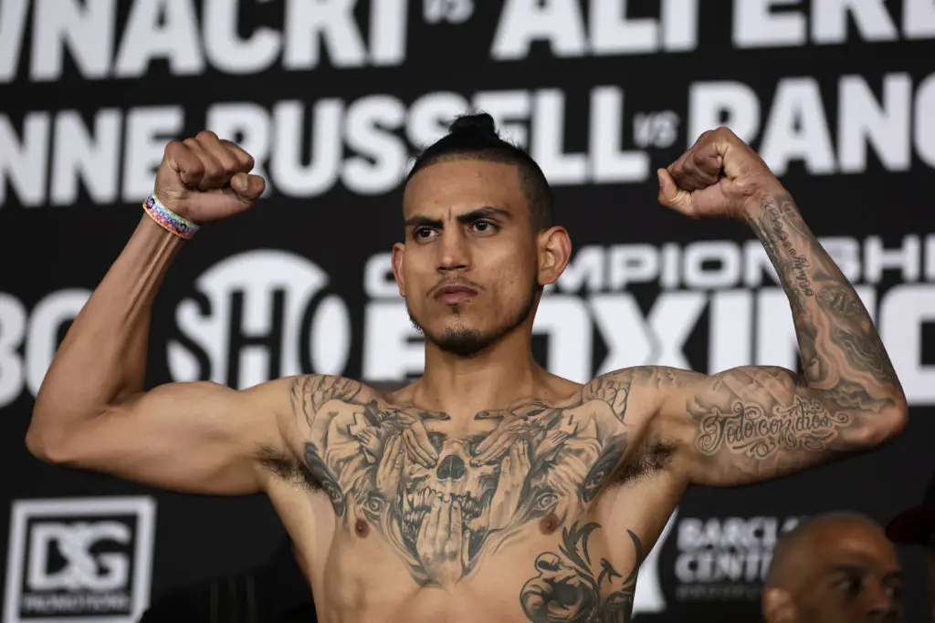 NEW YORK, NEW YORK - JULY 29: Jose Benavidez Jr. weighs in before a super welterweight fight against Danny Garcia at Barclays Center on July 29, 2022 in the Brooklyn borough of New York City. (Photo by Adam Hunger/Getty Images)