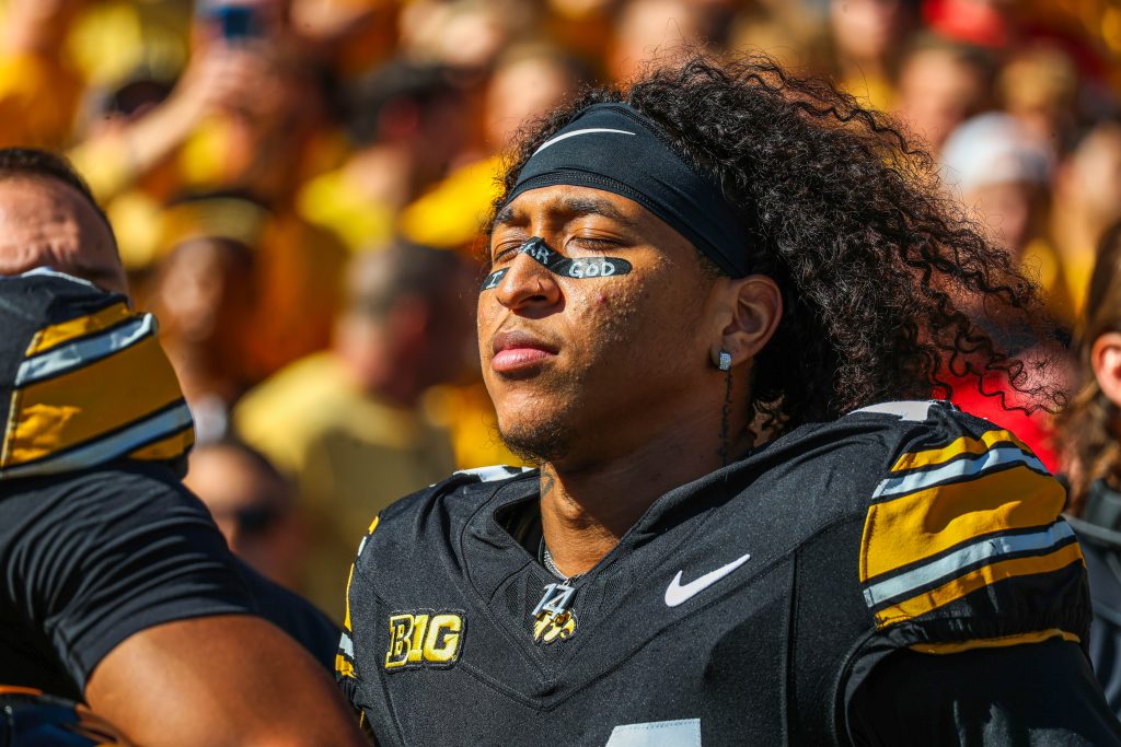 Tony Diaz had five catches for 59 yards against Ohio State. Photo by Kane Manfull.